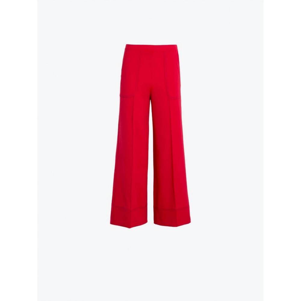 NEW VILAGALLO women's wide leg pant with seaming in red